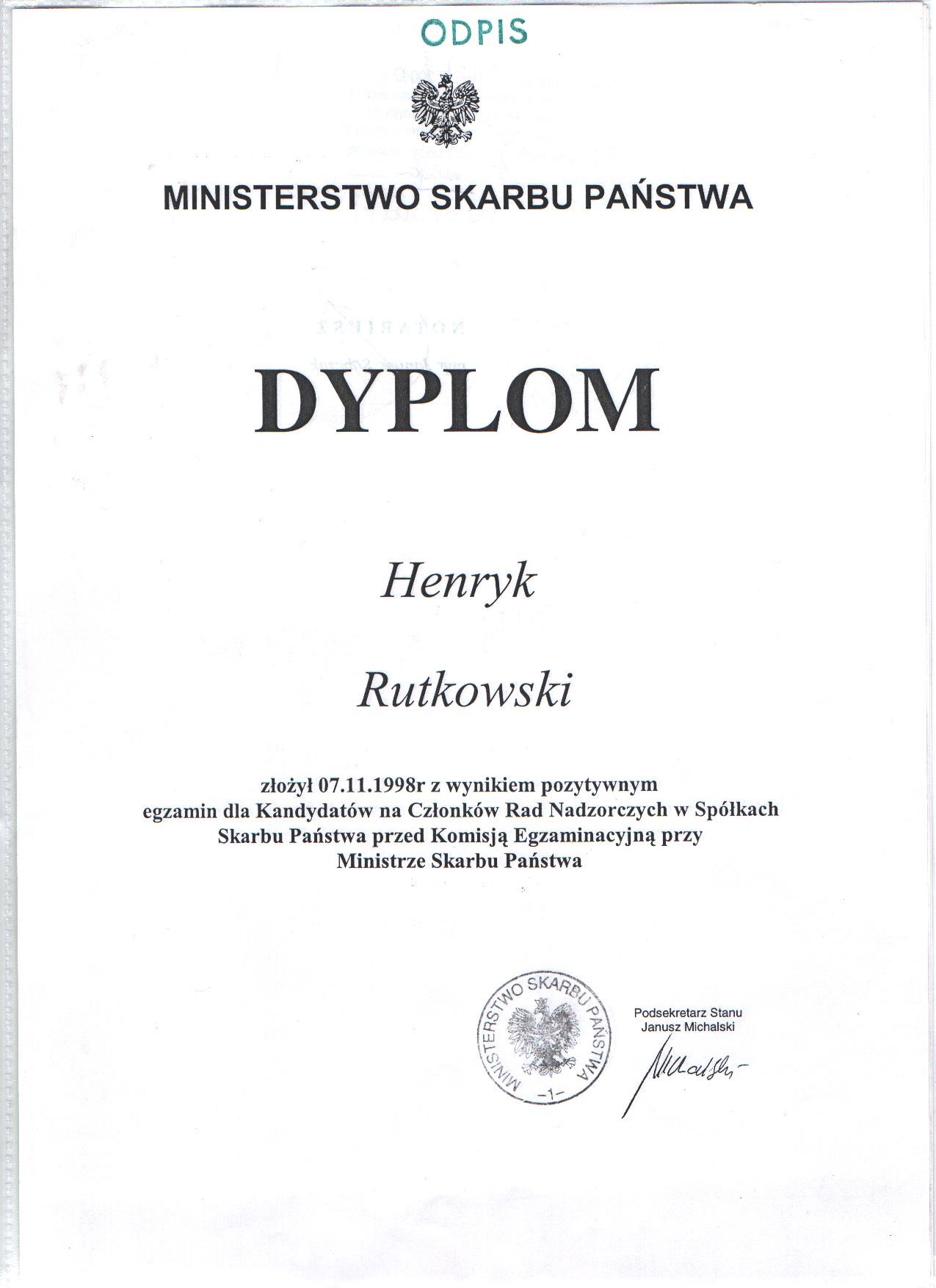 Dyplom / uprawnienie 3